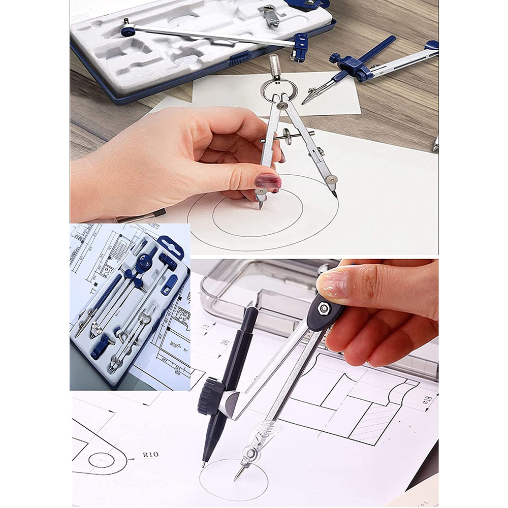 Kompas kreślarski A46M-9Pc do  – Math Geometry Set With Compass recenzja i cena