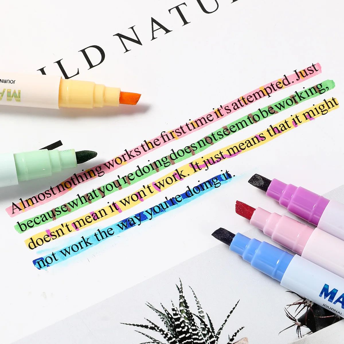 Zestaw zakreślaczy z podwójną  – Pastel Highlighter Set Double Ended recenzja i cena