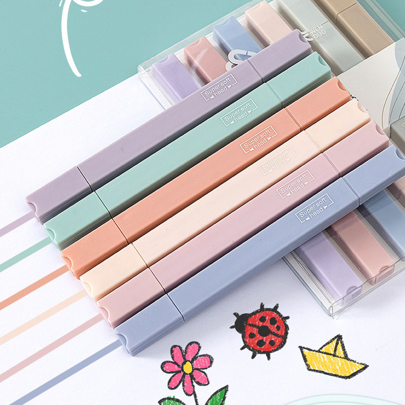 6 szt. Dwustronny zestaw zakre – Pastel Highlighter Set Double Ended recenzja i cena