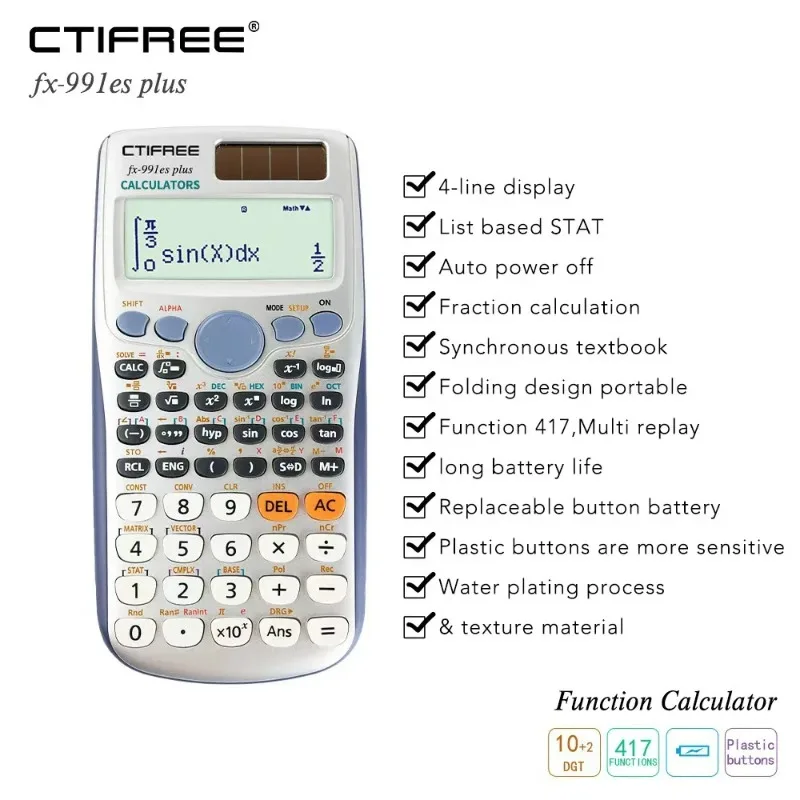 Kalkulator naukowy, bateria gu – Scientific Calculator For Secondary School recenzja i cena